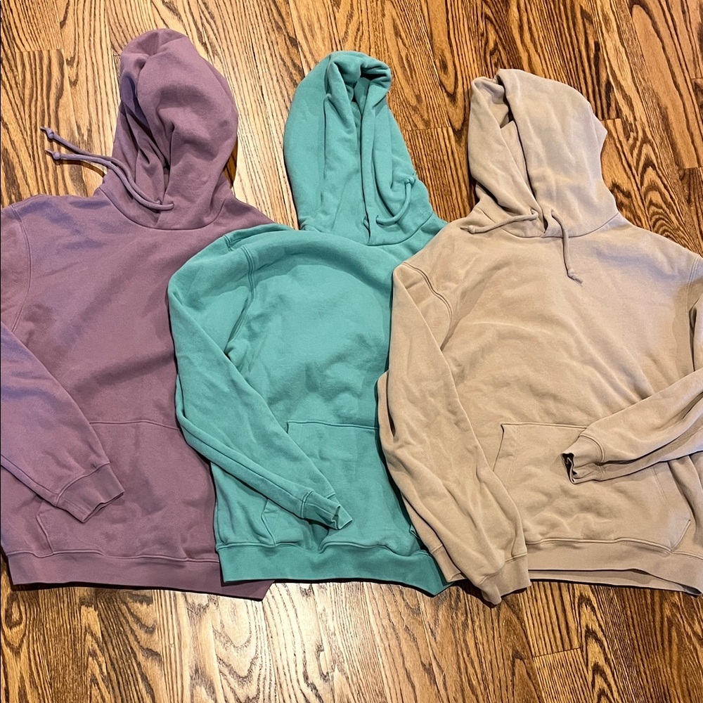 GAP Men's Hoodies in Purple, Teal, and Tan